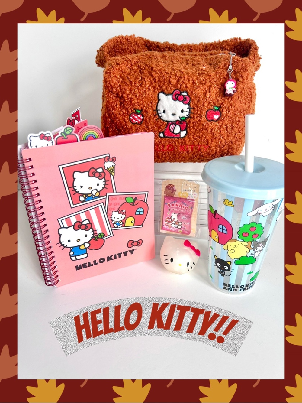 ❤️(HK415) Hello Kitty Adorable 6-Piece Travel Case Bundle!
